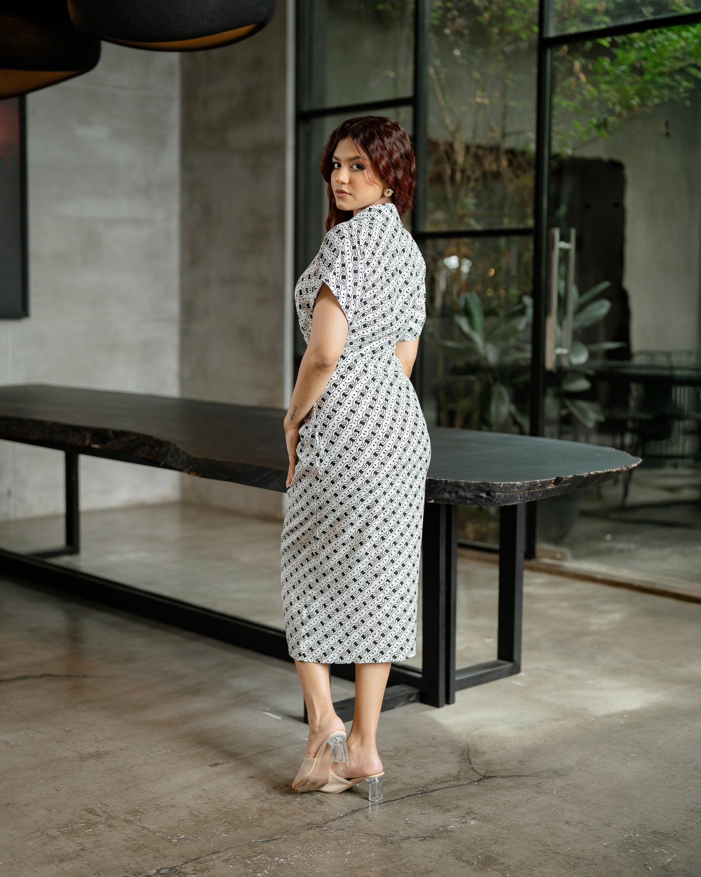 Front Tie Up Short Dress