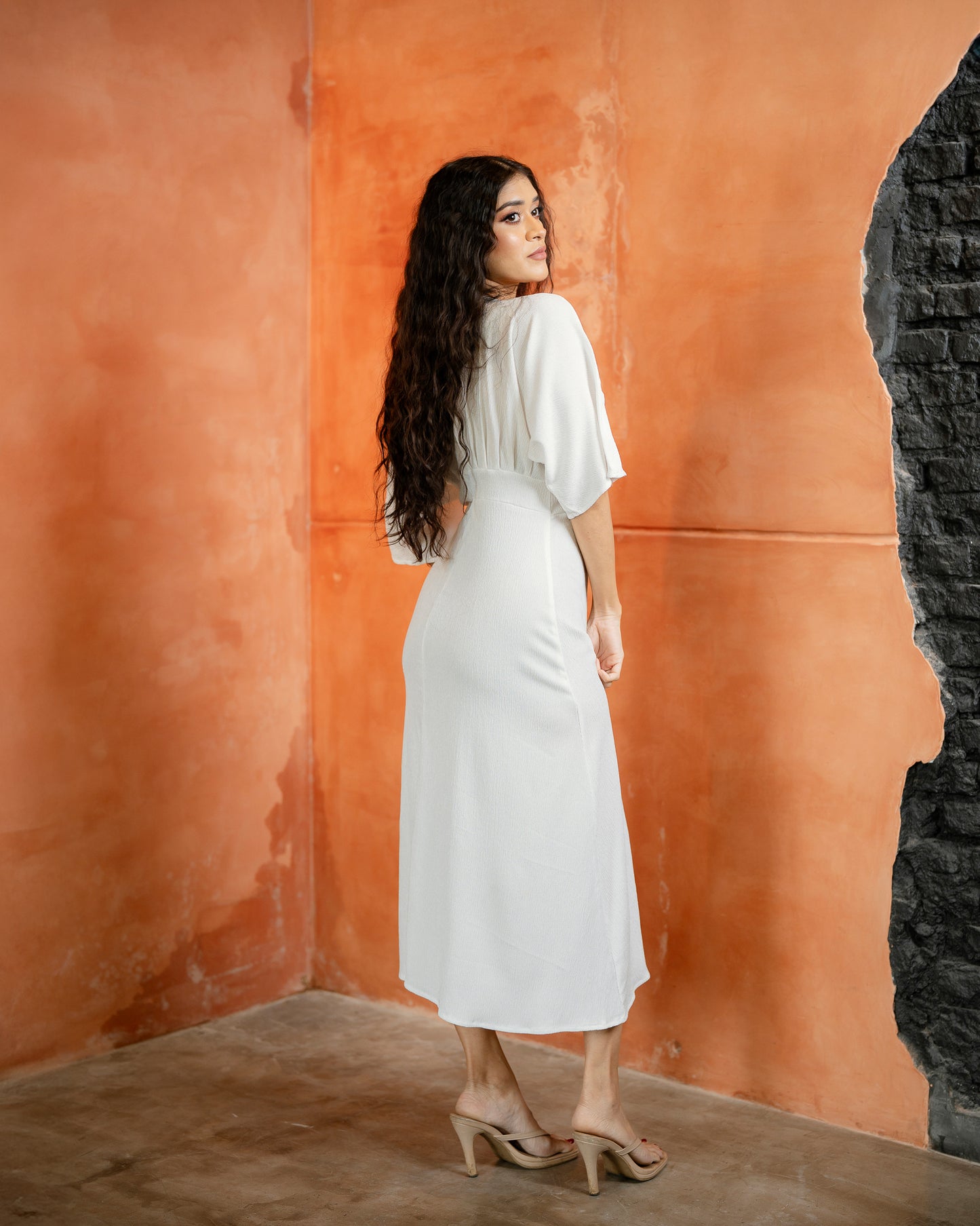 Wide Sleeve Long Dress