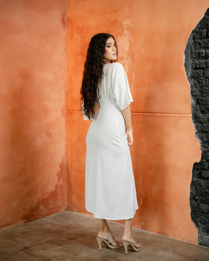 Wide Sleeve Long Dress