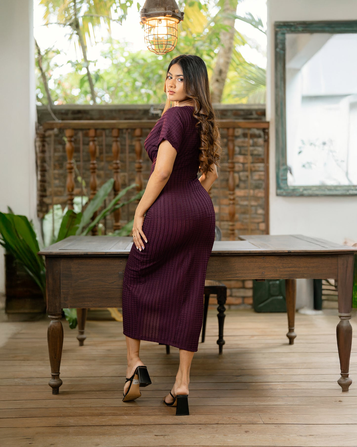 Front Twist Long Dress