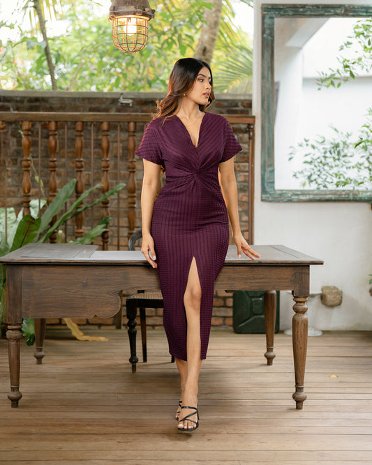Front Twist Long Dress