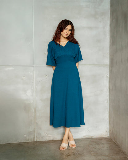 Wide Sleeve Long Dress