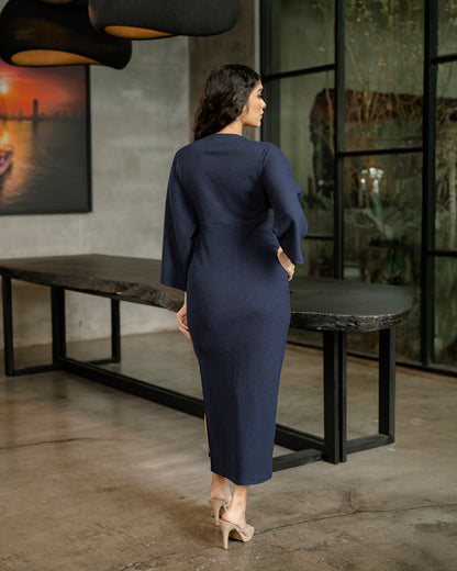 Front Tie Up Long Dress