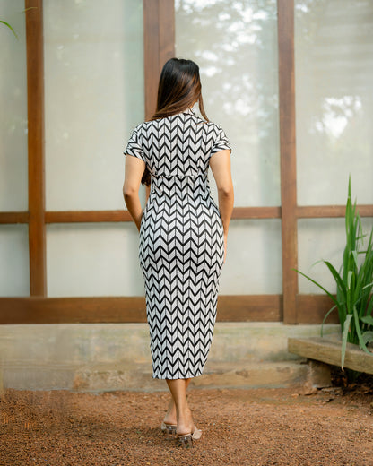 Front Placket Button Down Dress