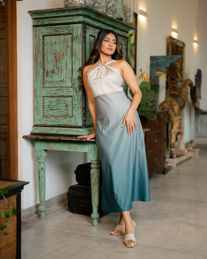 Criss Cross Halter Neck Dress