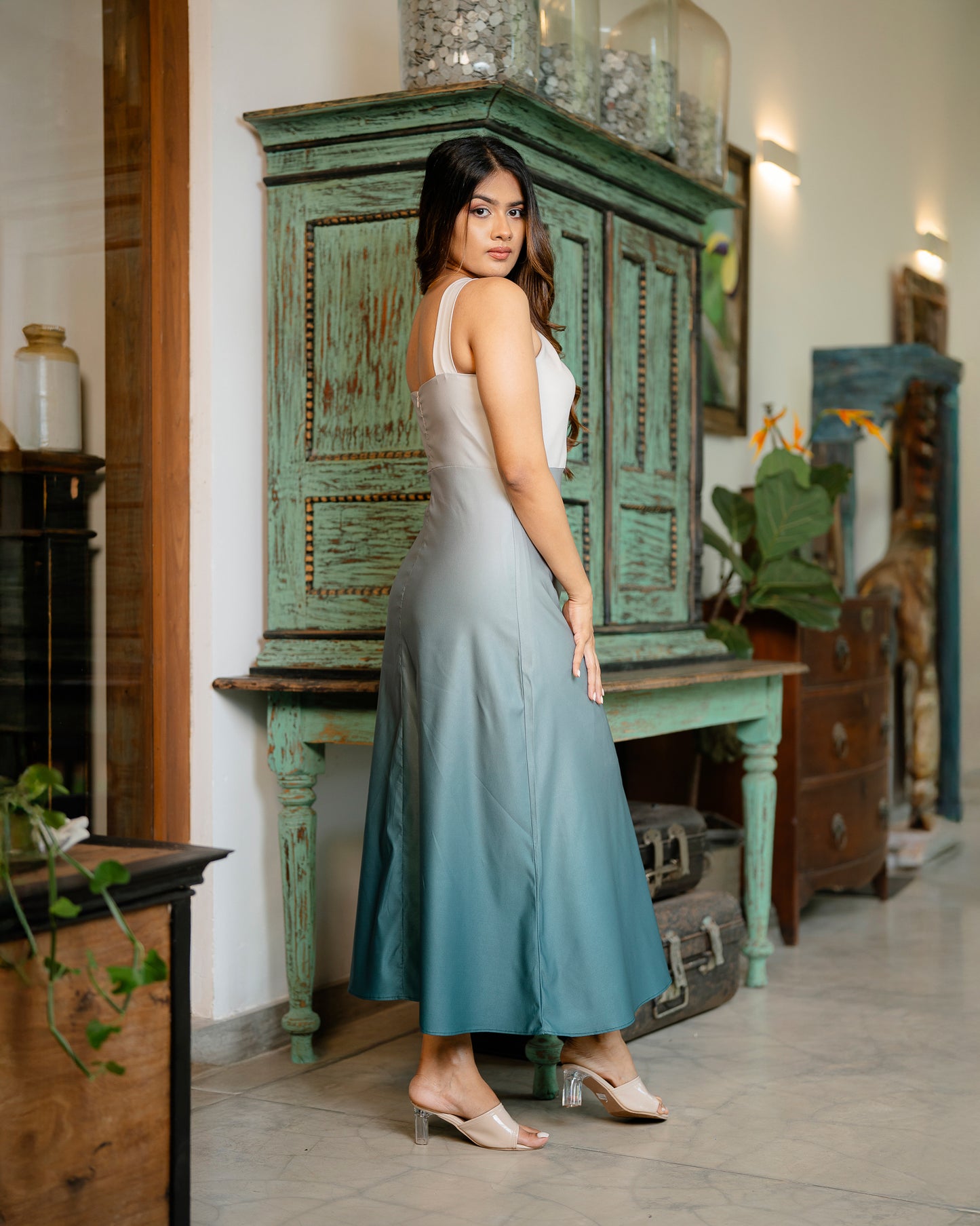 Criss Cross Halter Neck Dress