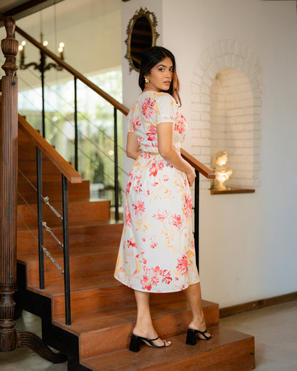 Buckle Pleat & Drop Shoulder Set