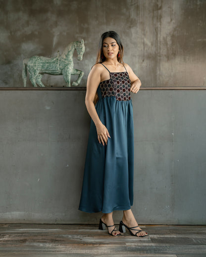 Gold Detail Strappy Dress