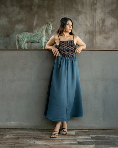 Gold Detail Strappy Dress