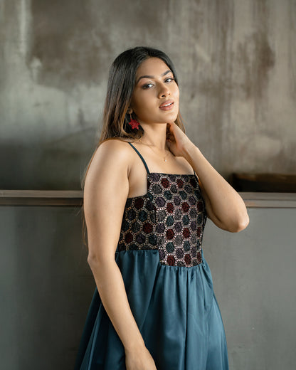 Gold Detail Strappy Dress