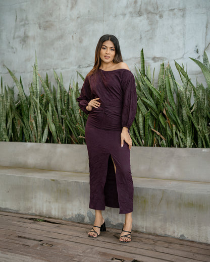 Drop Shoulder Waist Detail Dress