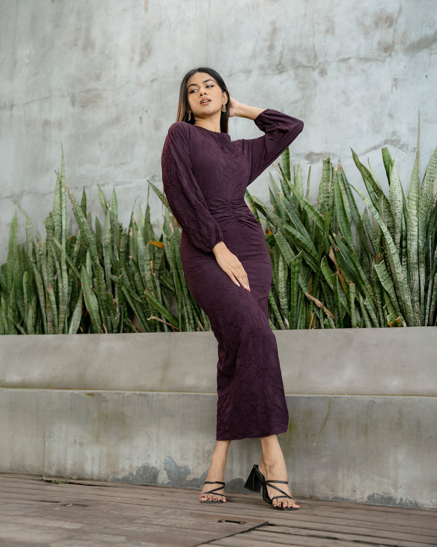 Drop Shoulder Waist Detail Dress