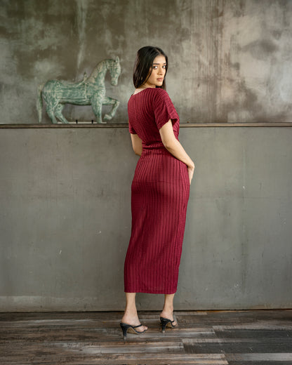 Front Twist Long Dress