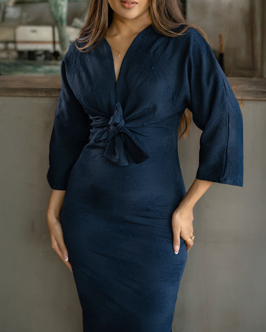 Front Tie-up Long Dress