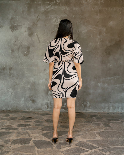 Wide Sleeve Short Dress