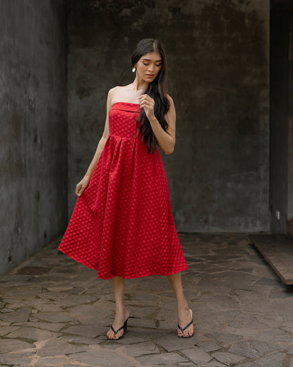 Strapless Midi Dress