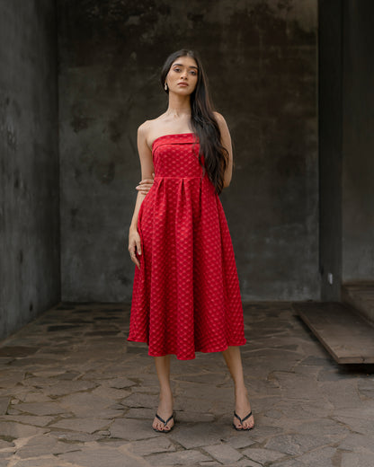 Strapless Midi Dress