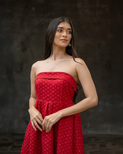 Strapless Midi Dress