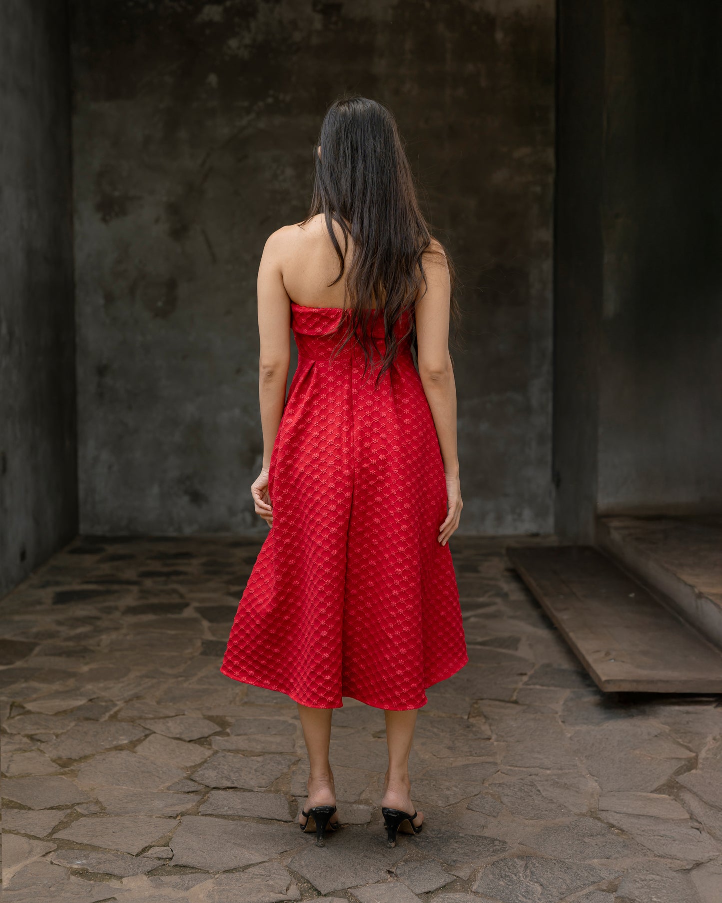 Strapless Midi Dress