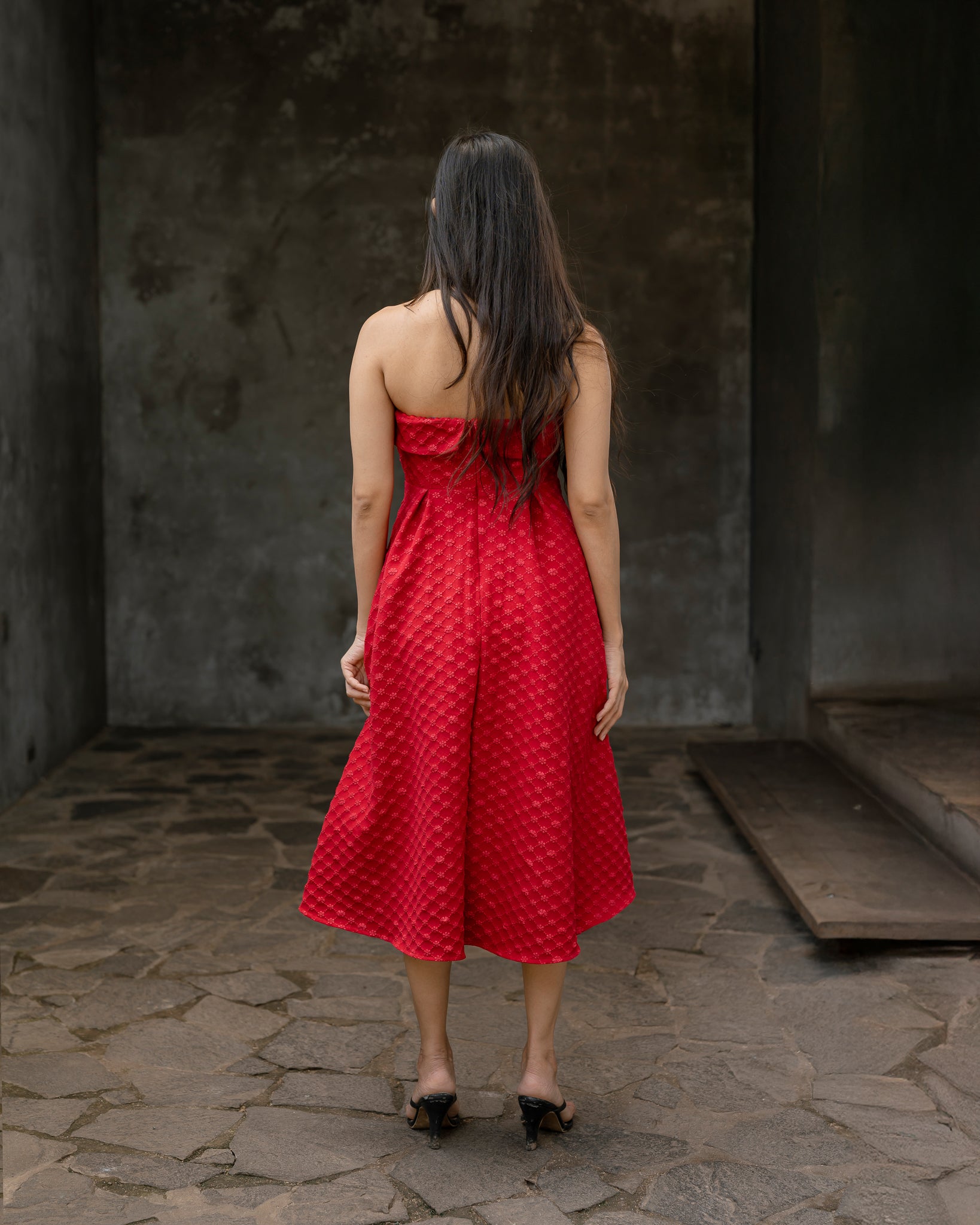 Strapless Midi Dress