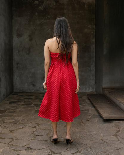 Strapless Midi Dress