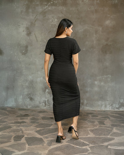 Front Twist Long Dress