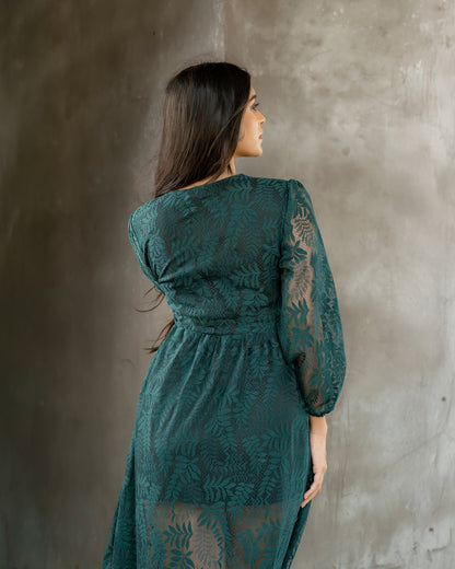 Surplice Neckline Maxi Dress