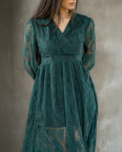 Surplice Neckline Maxi Dress