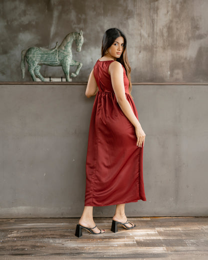 Solid Color Maxi Dress