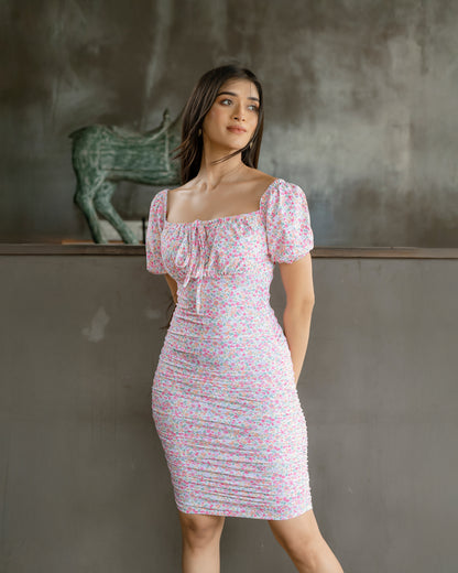 Floral Printed Bodycon Dress