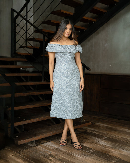 Drop Shoulder Midi Dress