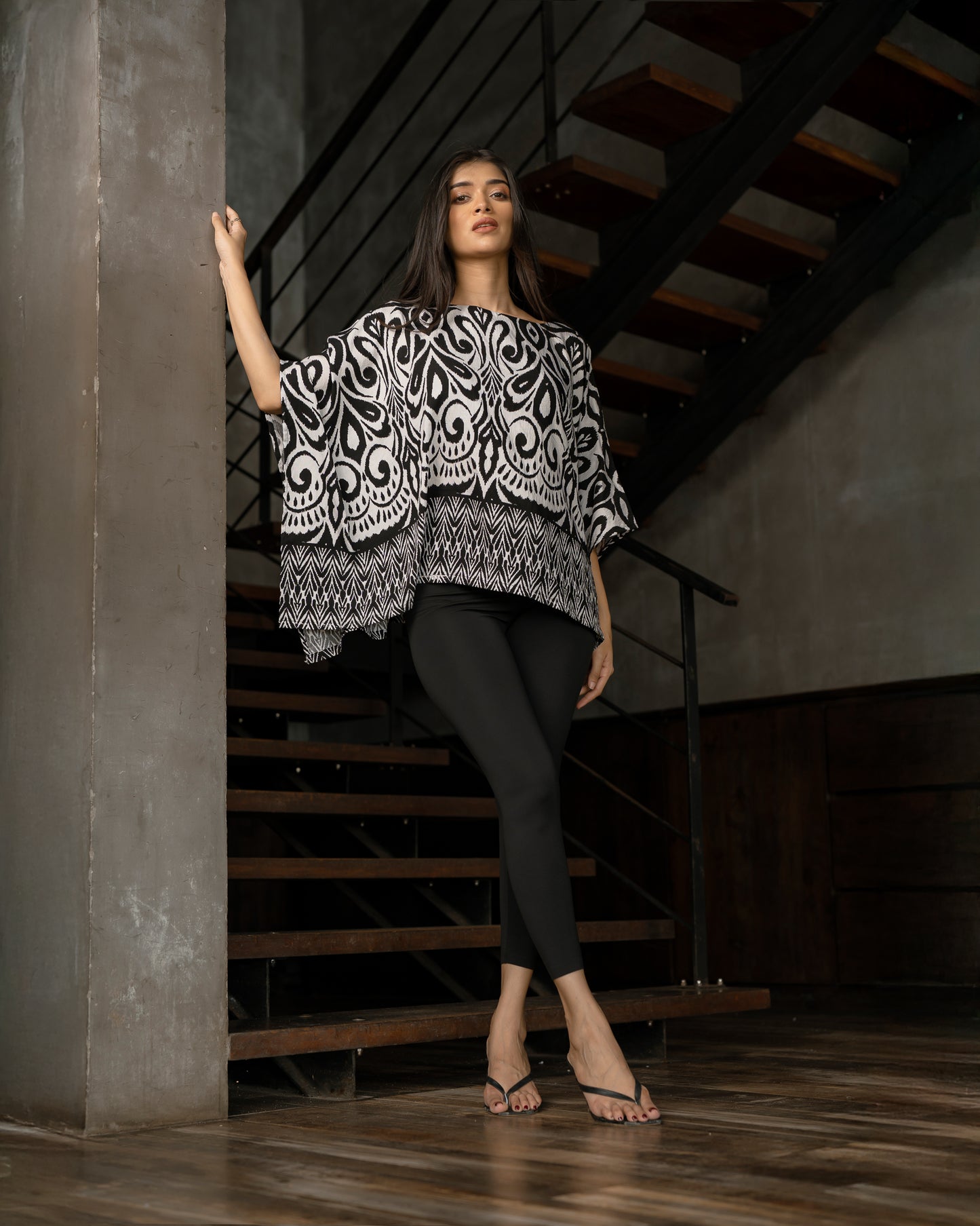 Printed Kaftan Top