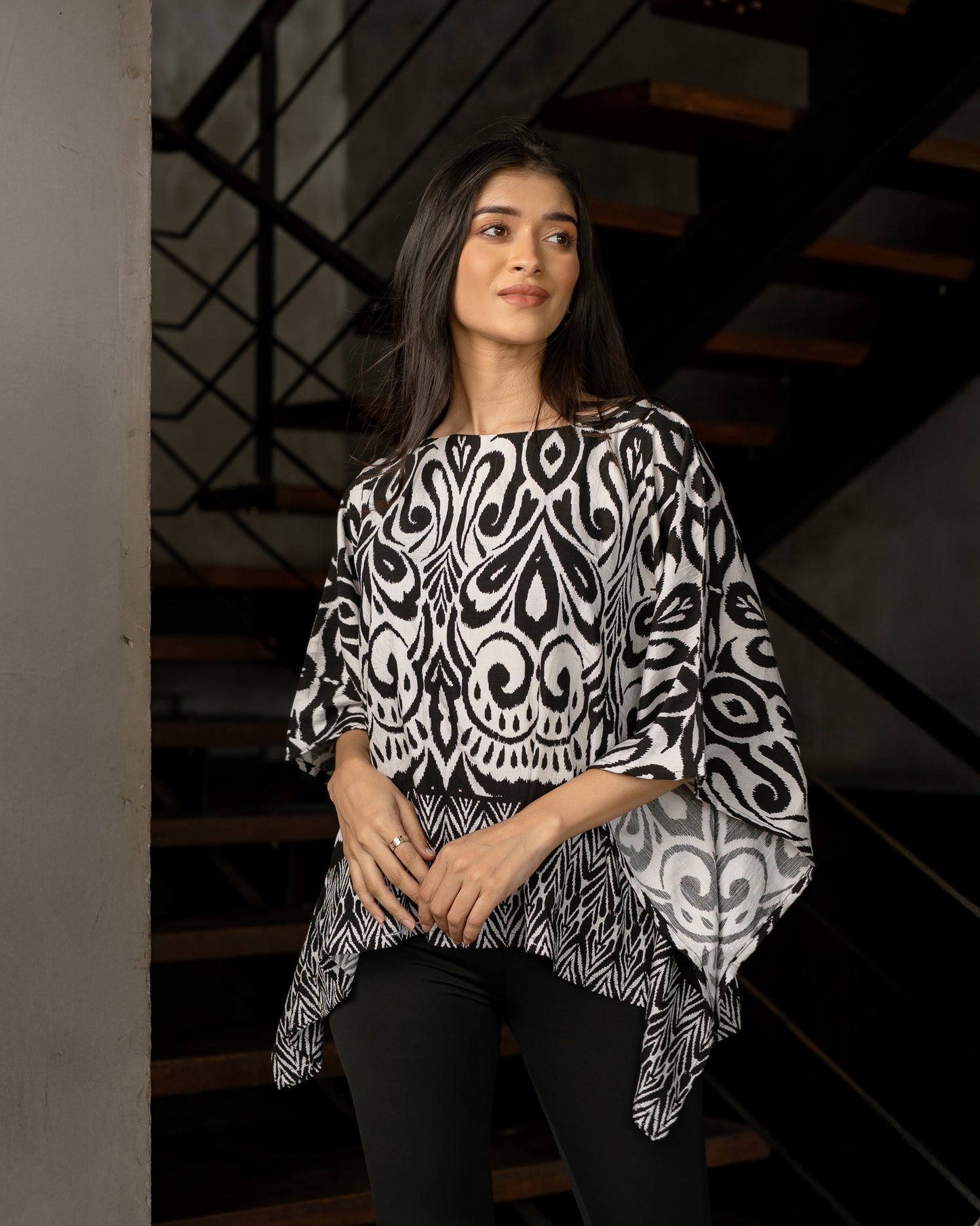 Printed Kaftan Top