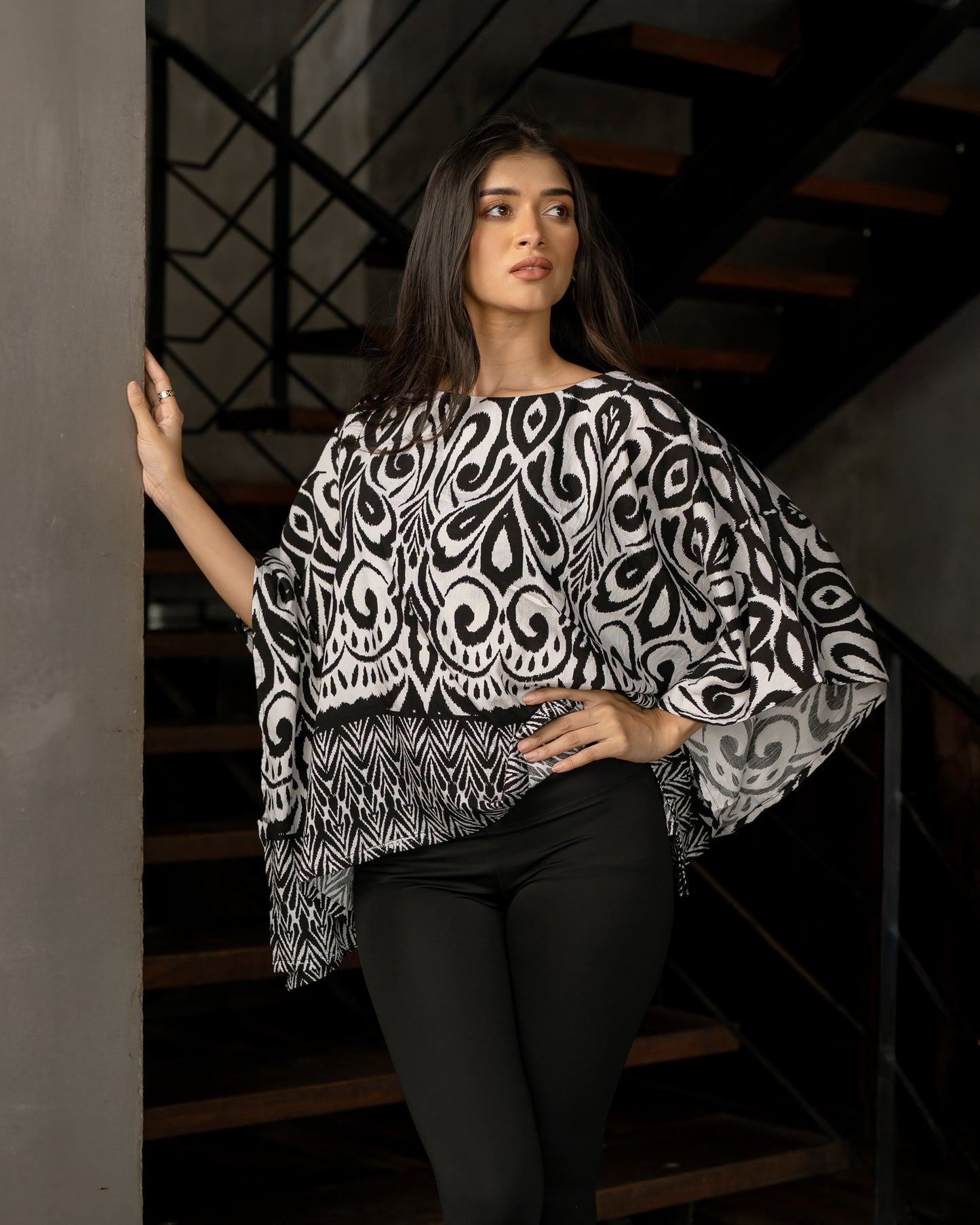 Printed Kaftan Top