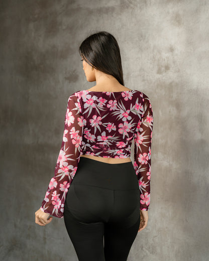 Long Sleeve Mesh Top