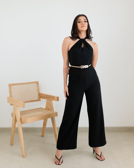 Halter Neck Long Jumpsuit