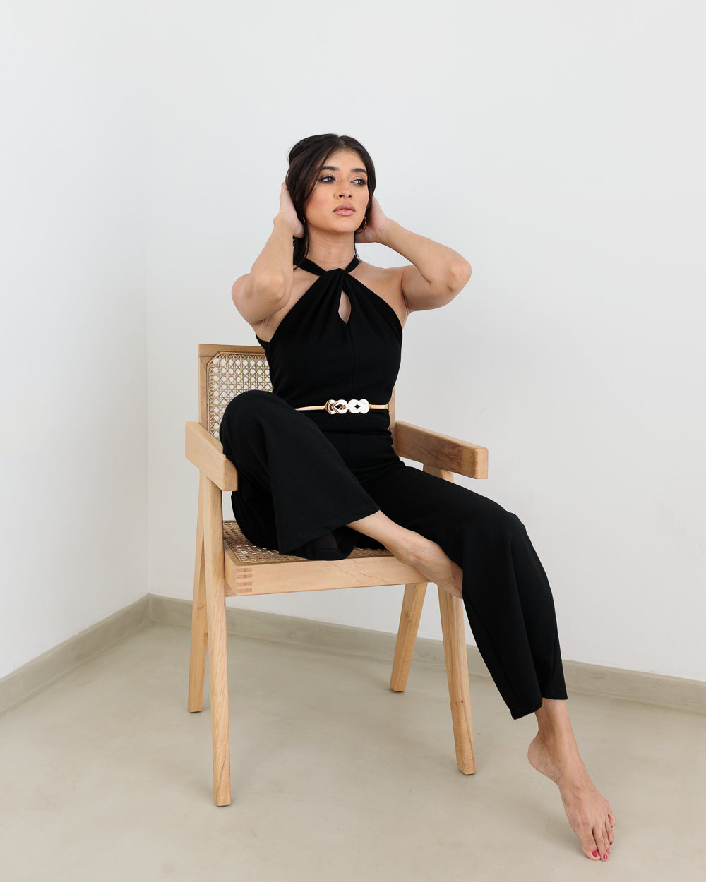 Halter Neck Long Jumpsuit