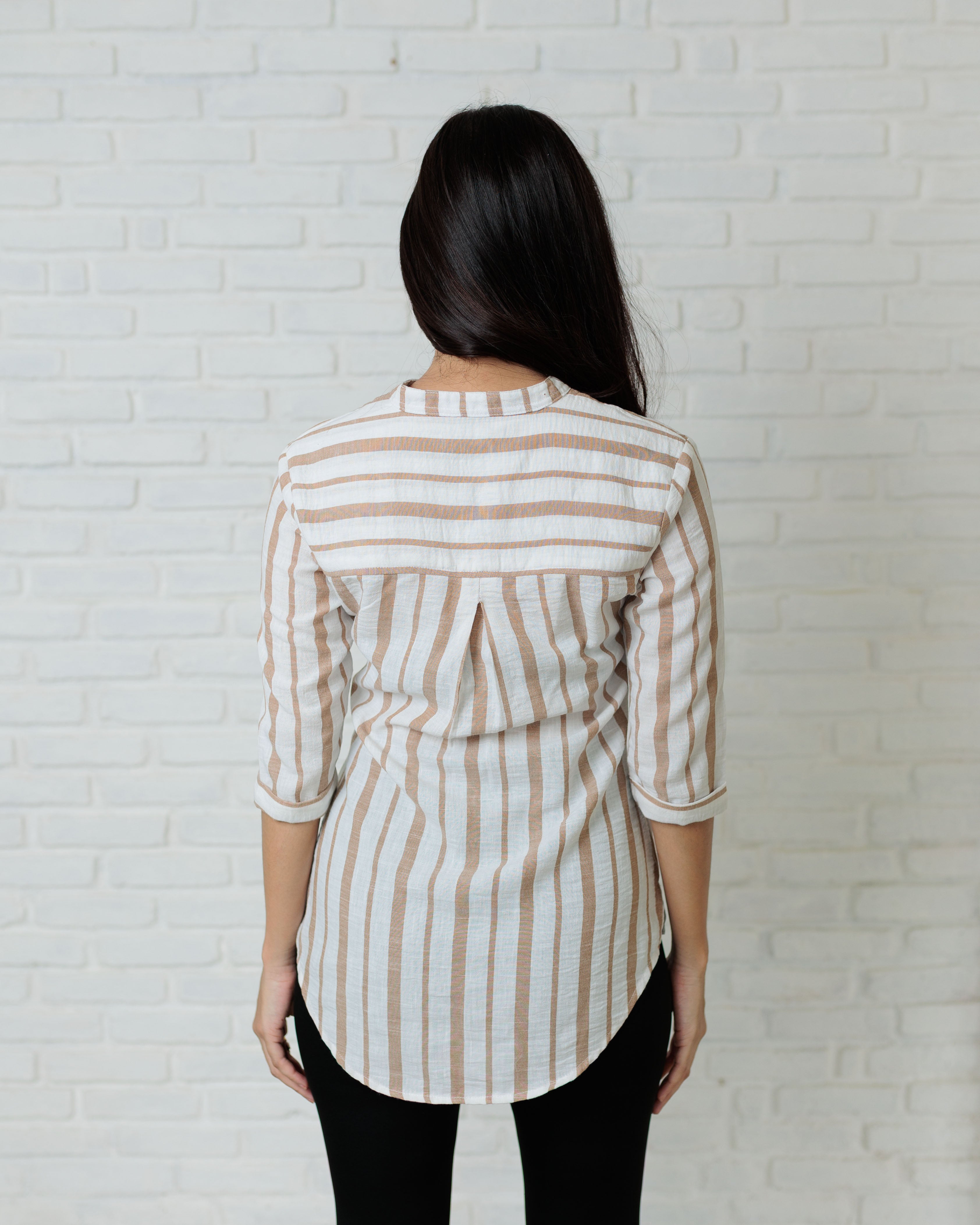 Linen Stripes Top