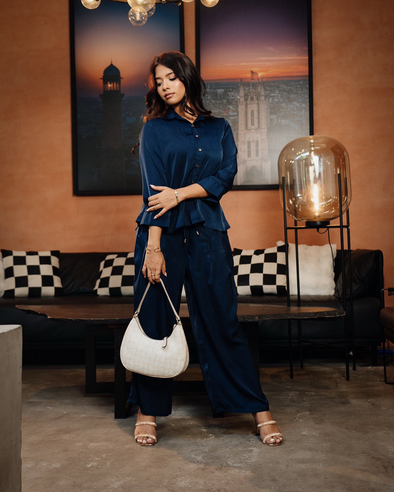 Front Tie-Up Top & Pants Set