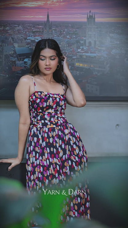 Strappy Criss-Cross Back Tie Maxi Dress